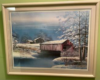 covered bridge print--signed and numbered