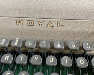 royal portable typewriter closeup