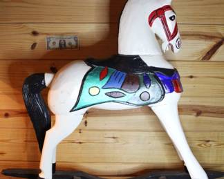 LARGE COLORFUL ROCKING HORSE 