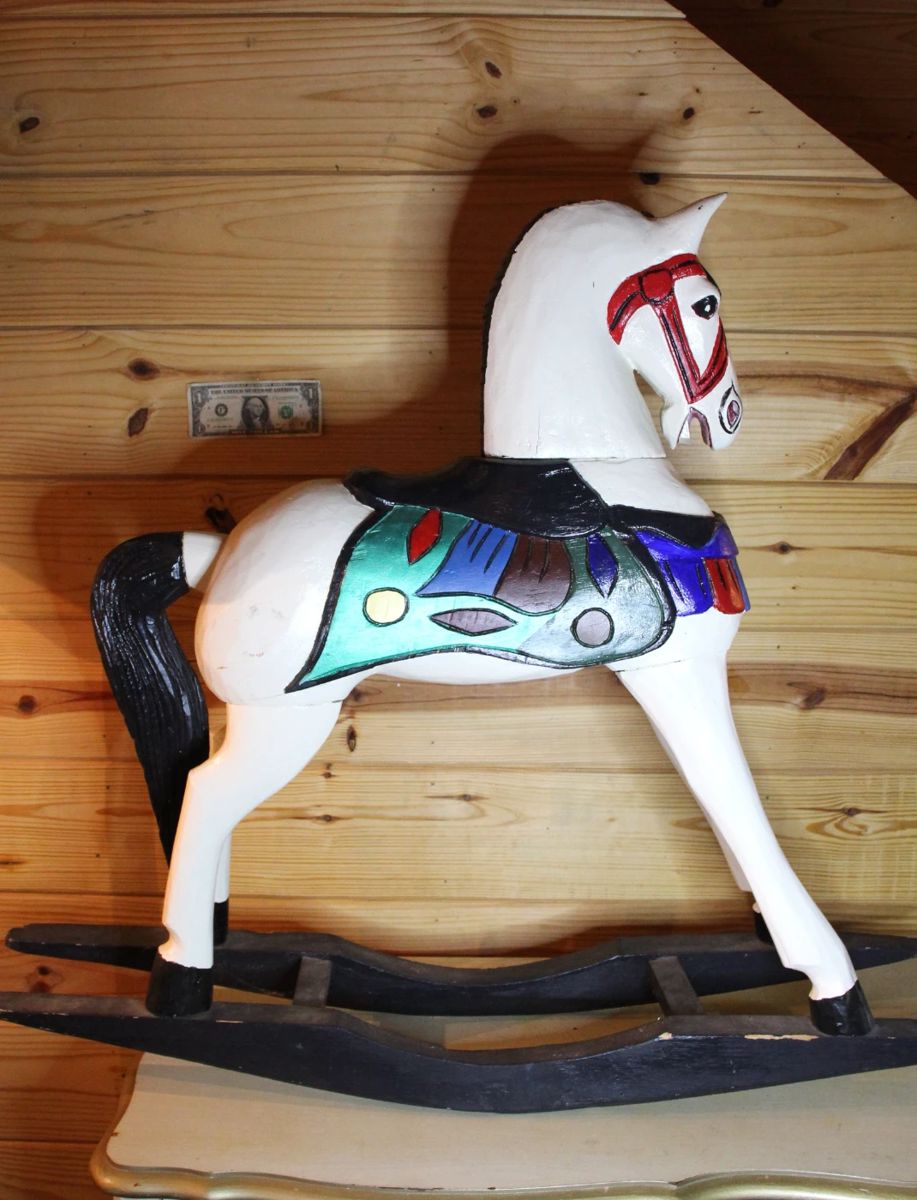 LARGE COLORFUL ROCKING HORSE