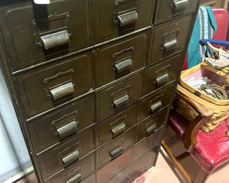 Antique card cabinet