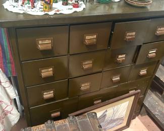 Antique card cabinet