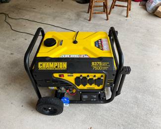  New Champion generator.  
9375 starting Amps
7500 running. 