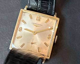 Longines Vintage 14k Yellow Gold Mens Manual Wind Watch