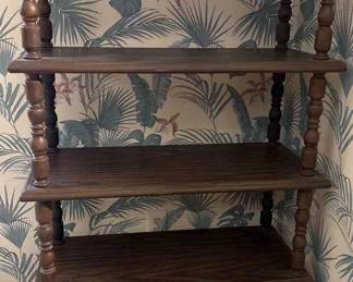 Vintage Shelf With Turned Posts