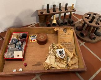 Vintage Smoking Pipes, 24k Golden Crest Door Knocker, More