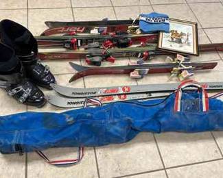 Skis, Boots, Hat, Framed Ski Print