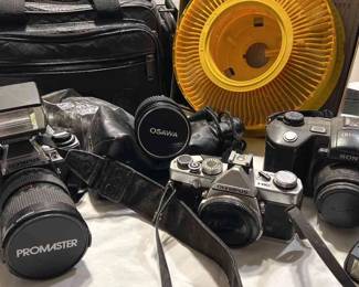 Vintage Cameras Olympus , Sony,  Parts