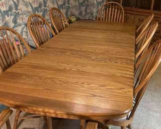 Vintage Richardson Brothers Co Dining Room Table W 8 Chairs