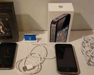 I Pod Touch, I Pod, I Phone 4, and Charger