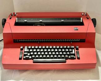 IBM Selectric II Red Typewriter w Cover