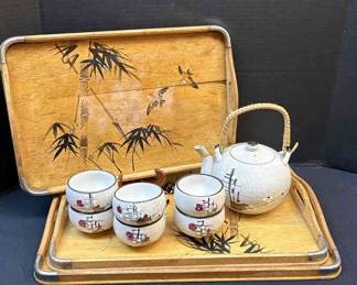 Japanese Tea Set 3 Serving Trays