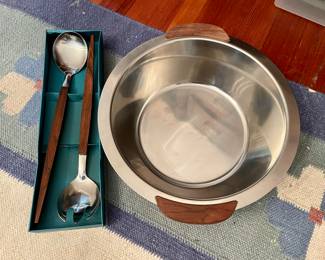 MCM salad bowl & utensils 