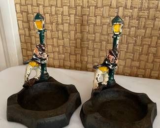Vintage cast iron ashtrays 