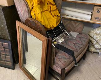 Wing chairs and mirrors