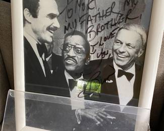 Burt Reynolds, Sammy Davis Jr. and The Chairman of the Board, Frank Sinatra! Burt’s autograph. 