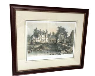 Framed Lithograph by F. Benoist
