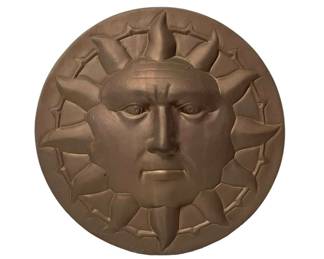 Vintage Wall-Hanging Brass Sun Orb