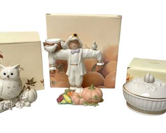Set of Three Fall Themed Lenox Pieces
