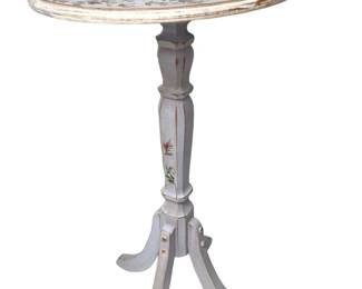 Floral Pedestal Table