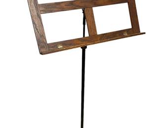 Victorian Cast Iron and Wood Music Stand