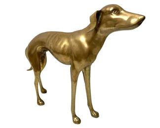 Vintage Brass Whippet