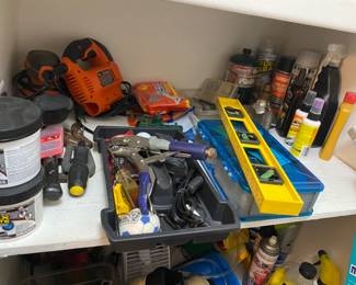 tools and stuff! sander, jig saw, circular saw, tile saw.
