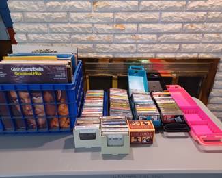 Cassette tape and vinal records