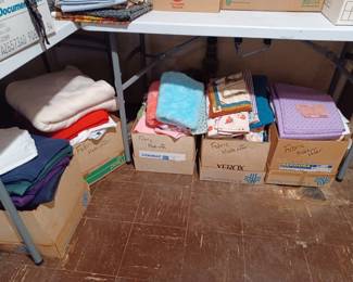 asst fabrics and sewing supplies