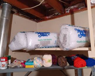 batting and yarn