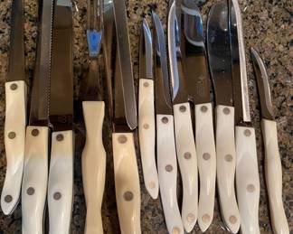 White Handled Cutco Set (not discolored as in photo)