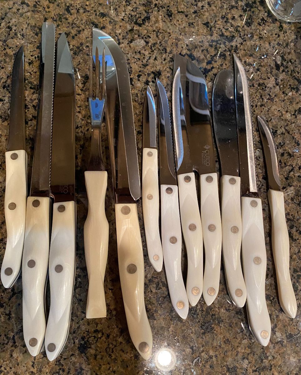 White Handled Cutco Set (not discolored as in photo)