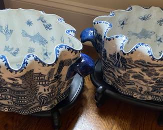 Beautiful Japanese Jardiniere Pair  