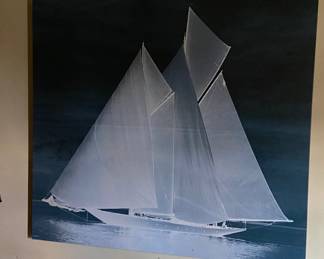 Interesting Sail Boat Negative Print