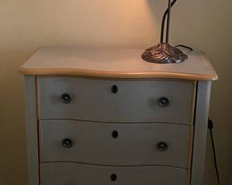 Pair of Side Tables with Tulip Lamps