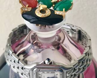 Cartier
Tutti-frutti collection brooch
18K Precious & semi-precious gems
1989
$6000

Cartier
Panthere 
20mm
$2000

