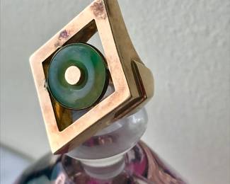 Modernist 18K & jade ring
$2200