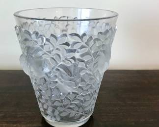 Rene Lalique 
Silenes vase 1938
crystal
8” x 6.75”
$3000
