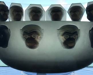 Rene Lalique
Madagascar bowl 1928
as is, select pieces mounted in plexiglass box
11” x 15” x 11.25”
$1000