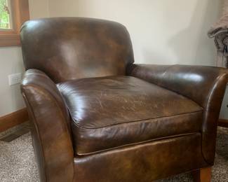 Leather club chair