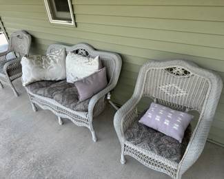 Wicker patio furniture