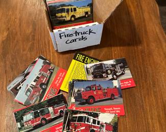 Fire engine trading cards