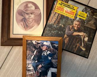 Lorne Greene LP and Hopalong Cassidy Photo
