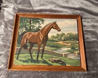 Vintage Paint By Numbers Horse
