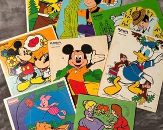 Vintage wood puzzles
