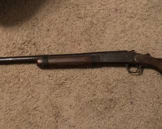 Old J. Steven’s Arm 12 Gauge Wall Hanger               PLEASE BRING A GUN CASE FOR TRANSPORTING 