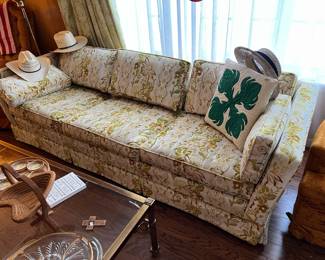 This lovely Hollywood Regency styled sofa just turned 50! And is in wonderful shape for its age!