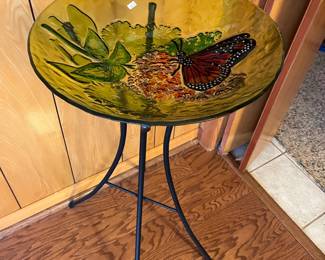 Glass butterfly bowl table