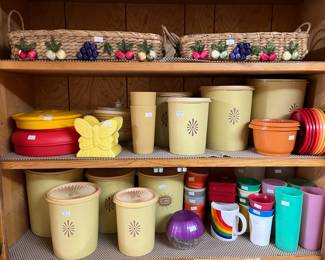 The first batch of a HUGE Tupperware collection!