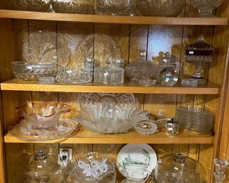 Two covered cake pedestals on the bottom